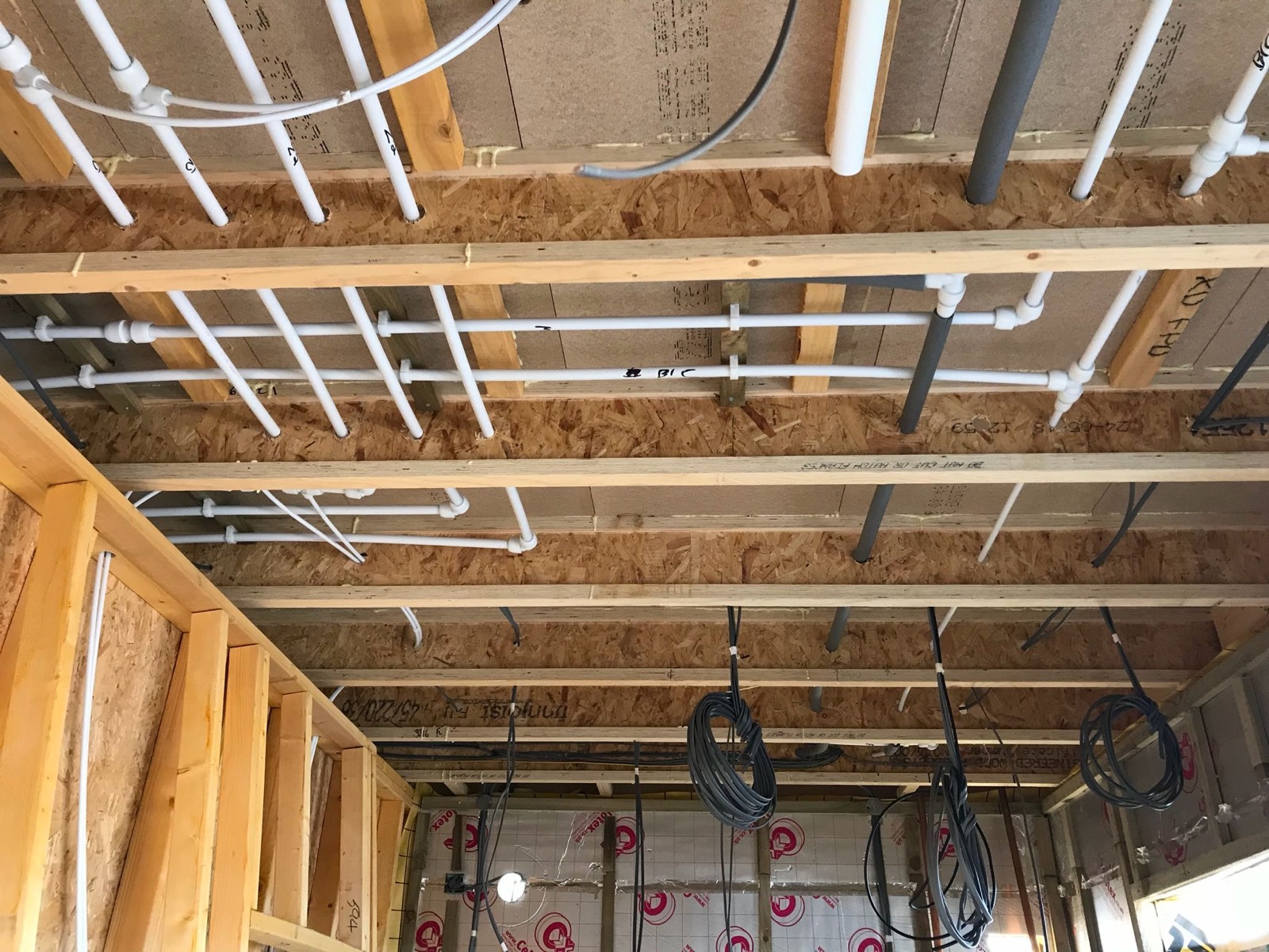 First fix pipework at a property